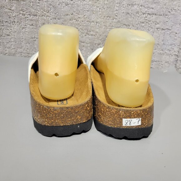 Betula By Birkenstock Reggae Unisex Size US L7 M5 White Birko-Flor Slide Sandal - Picture 8 of 12